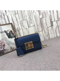 Gucci Padlock Signature Shoulder Bag 409487 Blue HY11564UW57