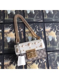 Gucci Padlock small GG Pearl shoulder bag A409487 White HY17601Eb92
