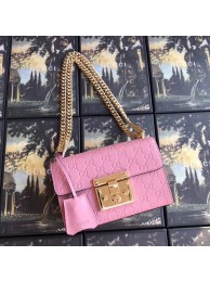 Gucci Padlock small GG shoulder bag 409487 pink HY24286DS71