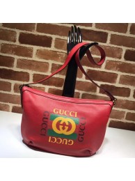 Gucci Print half-moon hobo bag 523589 red HY17634CD62