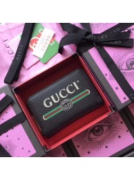 Gucci Print Leather Card Case 496319 Black HY11072jf20
