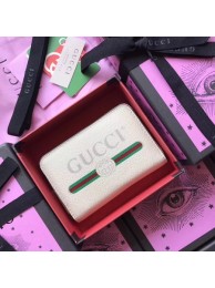 Gucci Print Leather Card Case 496319 White HY25328iZ66