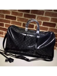 Gucci PVC Keepall Strap Travel Bag 206500 black HY4690oJ62