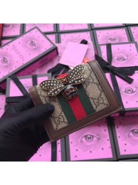 Gucci Queen Margaret GG card case 476072 brown HY20800Jz48