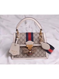 Gucci Queen Margaret GG small top handle bag 476541 white HY1450vK93
