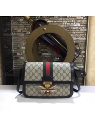 Gucci Queen Margaret GG Supreme medium shoulder bag 524356 black HY26200Zr53