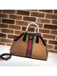 Gucci RE medium top handle bag Style 516459 brown suede HY2835TV86