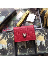 Gucci Signature card case with cat 548057 red HY328Bw85