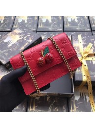 Gucci Signature mini bag with cherries 481291 red HY27090nS91