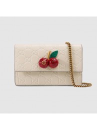 Gucci Signature mini bag with cherries 481291 White HY22637Zw99
