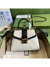 Gucci Small GG top handle bag 675791 White HY1273qB82