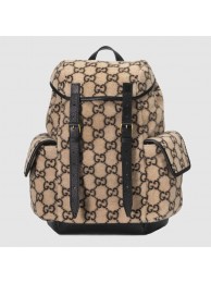 Gucci Small GG wool backpack 598184 Black mesh back HY6288fc78