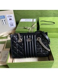 Gucci small leather shoulder bag 681483 black HY24378Ty85