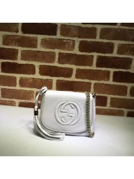 Gucci Soho Chain Shoulder Bag Calfskin Leather 323190 White HY20122Dq89