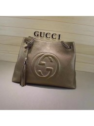 Gucci Soho Medium Tote Bag Calfskin Leather 308982 Bronze HY4858pA42