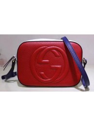 Gucci Soho Metallic Leather Disco Bag 308364 Red HY26202dX32