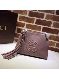 Gucci Soho Small Tote Bag Calfskin Leather 387043 Pink HY1391kC27