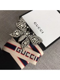 Gucci stripe belt with butterfly 499633 white&blue HY21021mm78