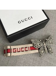 Gucci stripe belt with butterfly 499633 white&red HY11256OG45