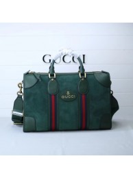 Gucci Suede duffle bag with Web 459311 green HY22452EC68