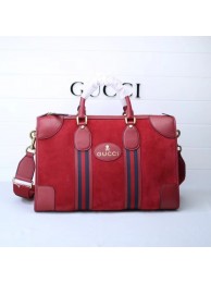 Gucci Suede duffle bag with Web 459311 red HY19547Yr55