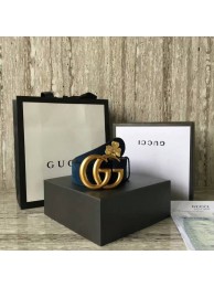 Gucci Suede Leather Belt 68848 Blue HY226Gp37