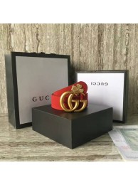 Gucci Suede Leather Belt 68848 Red HY17498hI90