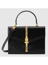 Gucci Sylvie 1969 small top handle bag 602781 black HY1180hc46
