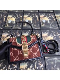 Gucci Sylvie GG velvet mini bag 470270 brown HY3417dw37