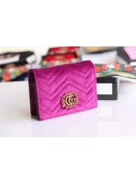 Gucci velvet card case with Double G and crystals 499783 blue HY14107Yf79
