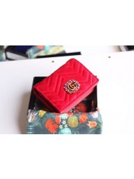 Gucci velvet card case with Double G and crystals 499783 red HY9626FT35