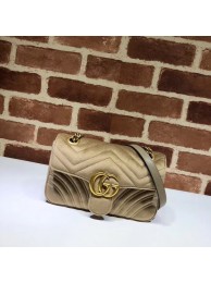 Gucci Velvet GG Shoulder Bag 446744 Khaki HY11365Lp50