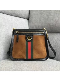 Gucci Velvet leather shoulder bag 523368 brown HY23058fo19