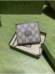 Gucci Wallet with Interlocking G 671652 brown HY6526Va47