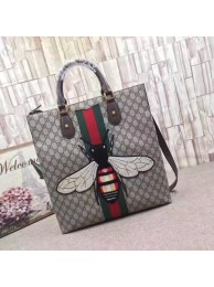 Gucci Web Animalier GG Supreme Tote with Bee 437549 Brown HY5751EW67