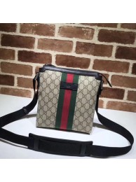 Gucci Web GG Supreme Flat Messenger Bag 471454 Apricot HY5393ta99