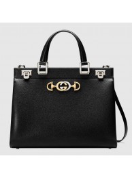 Gucci Zumi grainy leather medium top handle bag 564714 black HY12877Lo54