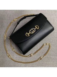 GUCCI Zumi small leather shoulder bag 572375 black HY20767yj81
