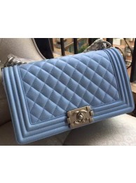 High Imitation Boy Chanel Flap Shoulder Bag Blue Cannage Pattern A67086 Silver HY24402bg96