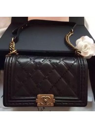 High Quality Chanel Boy Flap Shoulder Bags Calfskin Leather A67033 Black HY6862BH97