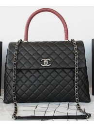 High Quality Chanel Classic Top Handle Bag Original Cannage Pattern A92993 Black HY17571pR54