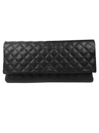 High Quality Chanel Clutch Original Sheepskin Leather A82087 Black HY21462BH97