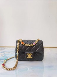 High Quality Chanel flap bag Lambskin Resin & Gold-Tone Metal AS2379 Black HY12826pR54
