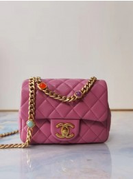 High Quality Chanel flap bag Lambskin Resin & Gold-Tone Metal AS2379 Pink HY11607BH97