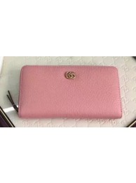 High Quality Gucci Leather Zip Around Wallet 456117 Pink HY10512BH97