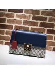 High Quality Gucci Padlock Medium GG Shoulder Bag 409486 Blue HY11366pR54