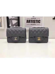 High Quality Imitation Chanel Classic MINI Flap Bag Original Sheepskin Leather A1115 Grey HY16811Vu82