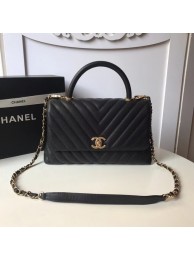 High Quality Imitation Chanel Flap Bag with Top Handle A92991 black HY12066Vu82