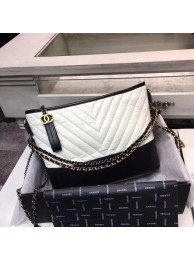 High Quality Imitation CHANEL GABRIELLE Original leather Hobo Bag A93842 white&black HY9876Vu82