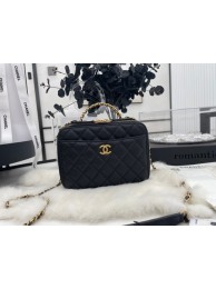 High Quality Imitation CHANEL HANDBAG Grained Calfskin&Gold-Tone Metal AP3222 black HY23016Vu82